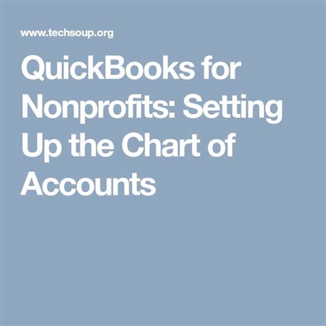 QuickBooks for Nonprofits: Setting Up the Chart of Accounts.